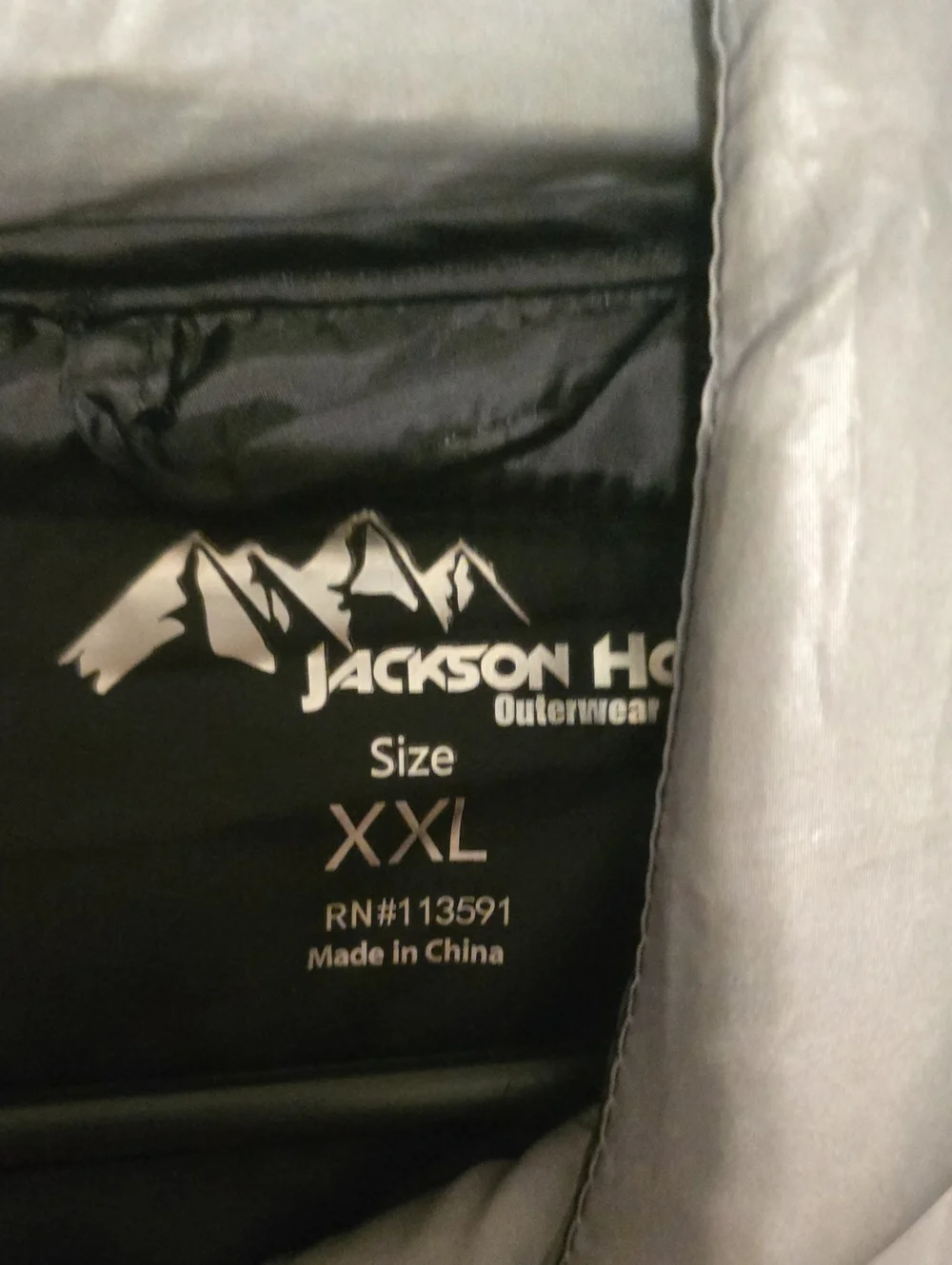 Jackson Hole Outerwear - Puffer Jacket - Gray Black Mens Size XXL